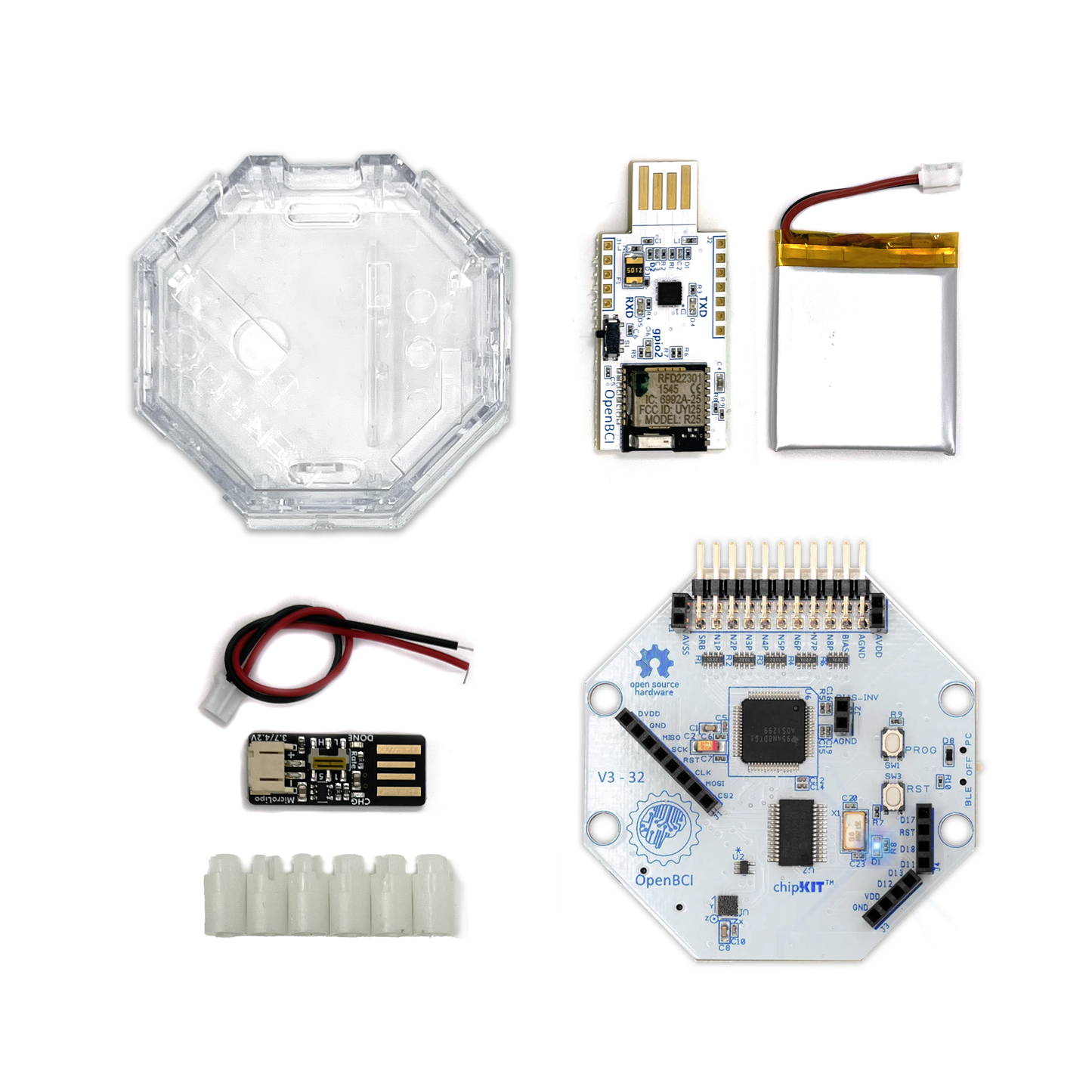 3D-Print-It-Yourself Neurotechnologist Bundle (up to 8-channels)